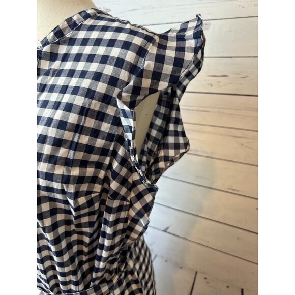 NWT Old Navy A-Line Dress Gingham Plaid size Large Ruffle Belted Summer Western - Picture 6 of 11